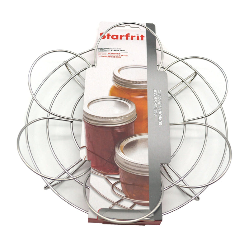 Stainless Steel Reversible Canning Rack, Holds 7 x 500 mL or 4 x 1-L Glass Mason Jars O4736
