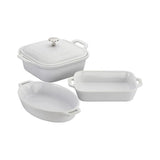 White Non-Stick Ceramic Mixed Baking Set, 4-pc