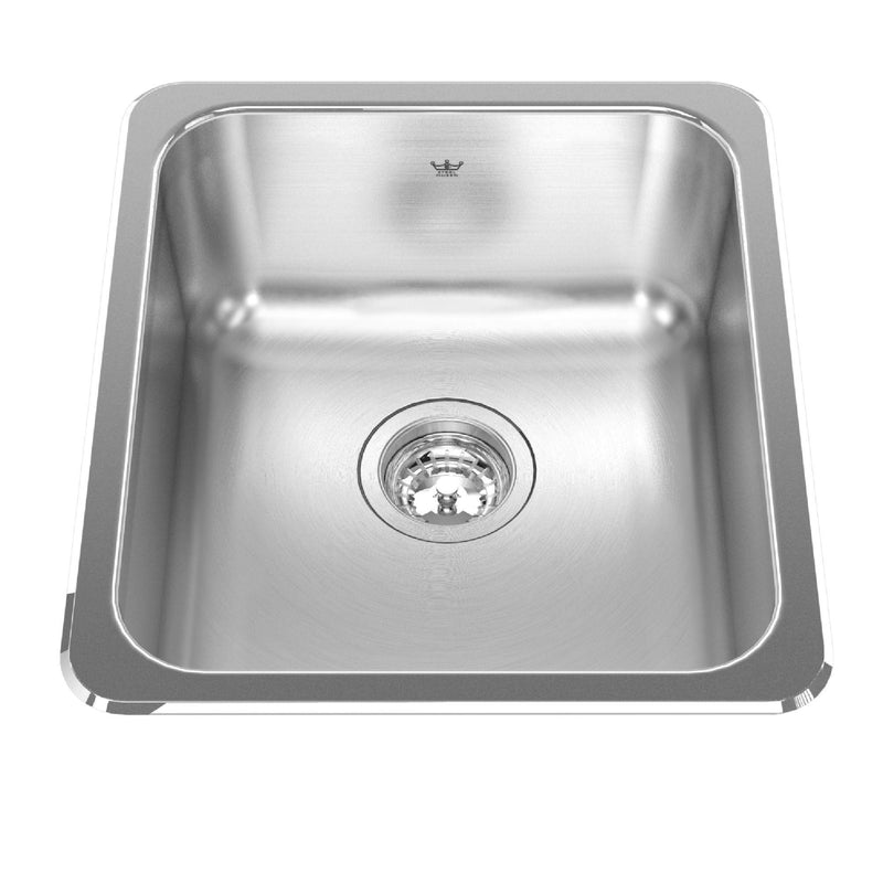 Drop In Single Stainless Steel Sink, 16.13x18.13-in P2437