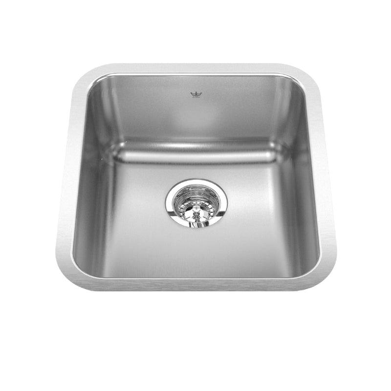 Single Stainless Steel Sink, 16.75x18.75-in H1549