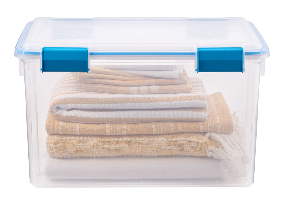 Clear Storage Box with Gasketed Lid, 51-L