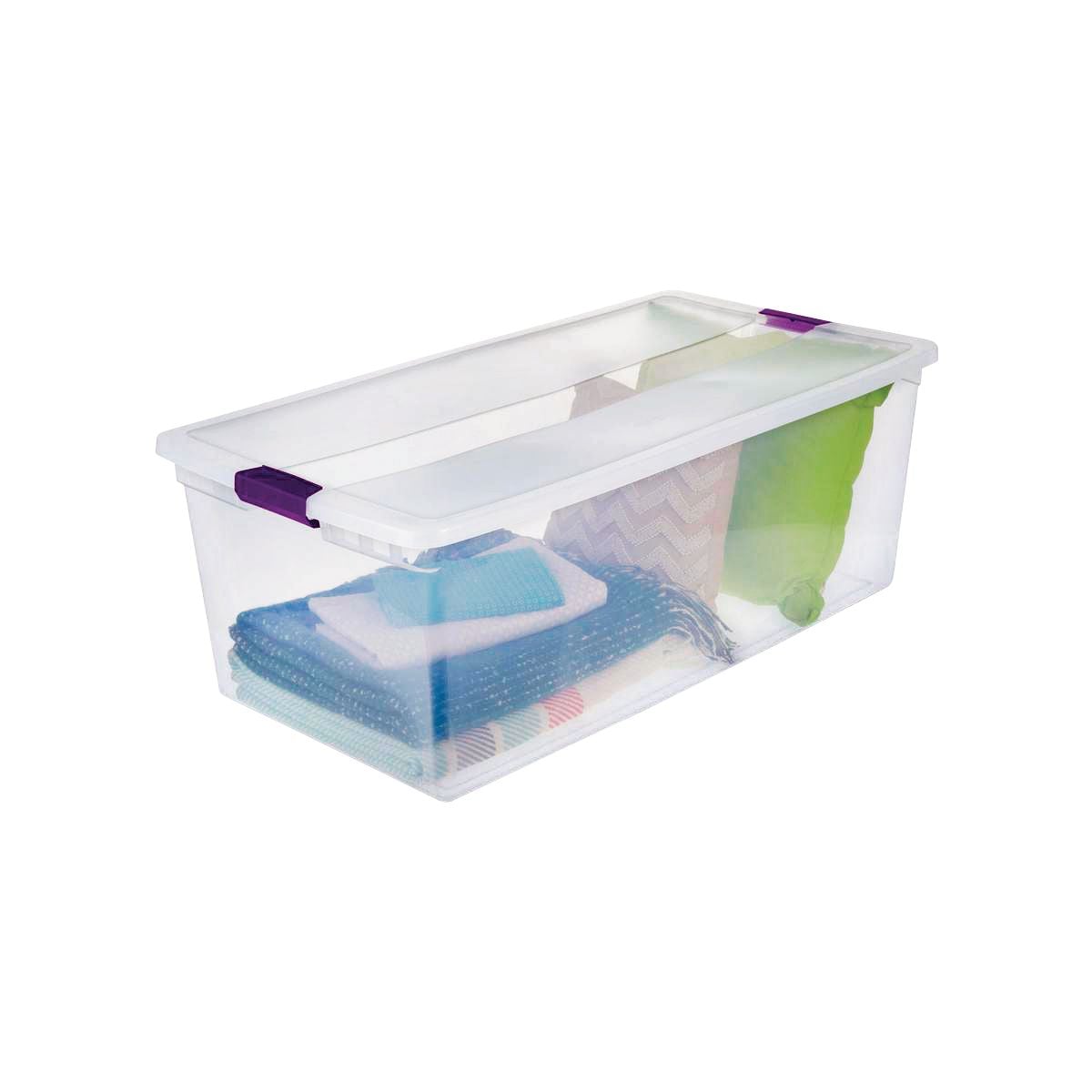 ClearView Storage Box with Latched Lid, 104-L
