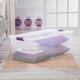 ClearView Storage Box with Latched Lid, 104-L