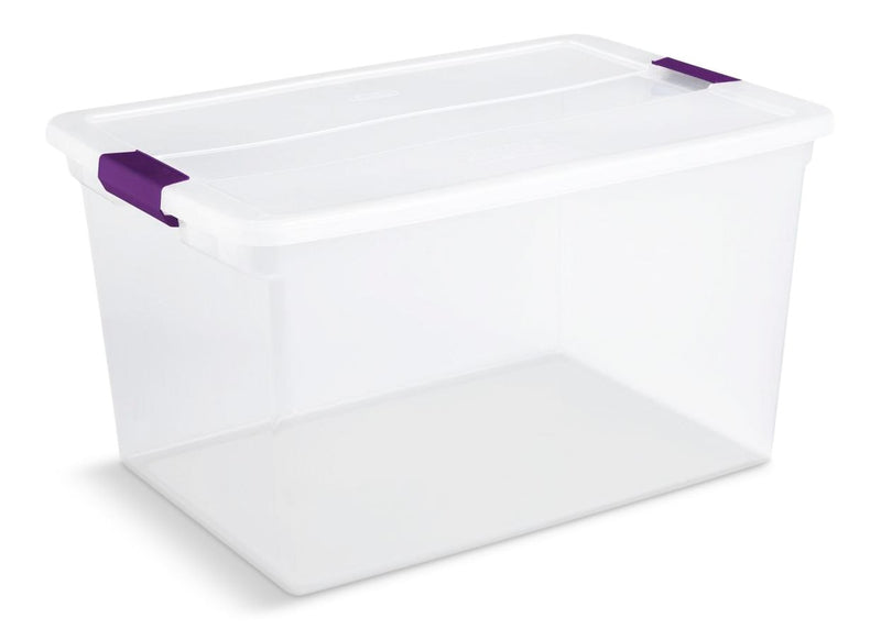 ClearView Storage Box with Latched Lid, 62-L E9495
