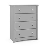 Crescent 4-Drawer Dresser/Chest, Pebble Gray