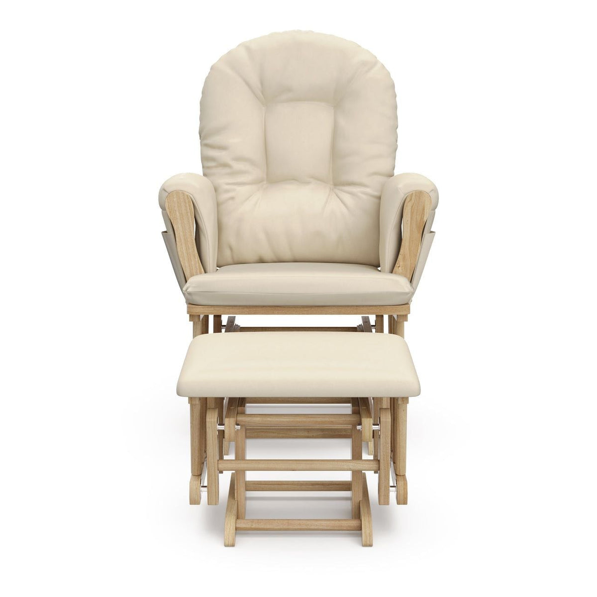 Hoop Glider and Ottoman, Natural/Beige