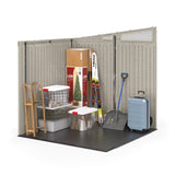 Modernist 7x7-ft Vanilla/Dove Grey Storage Shed