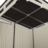 Modernist 7x7-ft Vanilla/Dove Grey Storage Shed