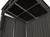 Modernist Outdoor Storage Shed, Grey, 6-ft x 5-ft