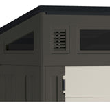 Modernist Outdoor Storage Shed, Grey, 6-ft x 5-ft