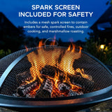 Genesee Round Fire Pit, Black