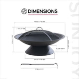 Genesee Round Fire Pit, Black