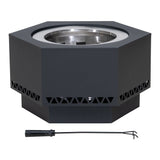 Lawrence Hexagonal Low Smoke Firepit, 28-in