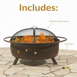 Décor Steel Cosmic Fire Pit, Extra-Large, 42-in