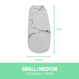 Original Swaddle Adjustable Baby Wrap with Quick Change, Born Free, Size S/M, Ages 0-3m, 3-pk