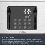 4-Slice Stainless Steel Digital Toaster, Extra wide slots, 7 Browning levels