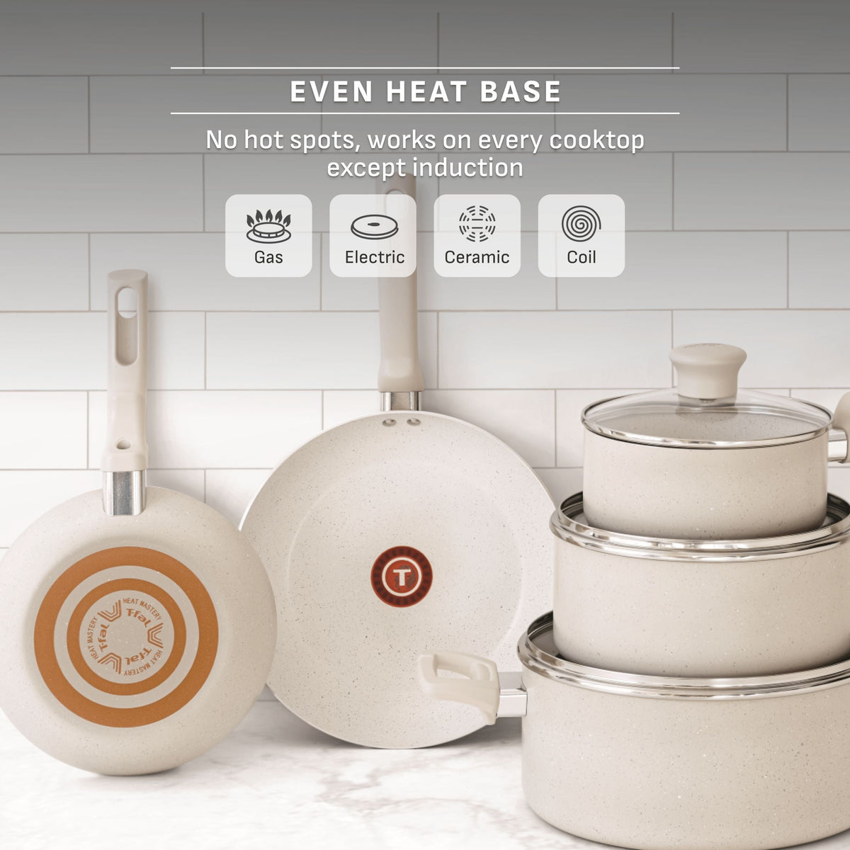 Beige 10-Piece Non-Stick Set, Beige
