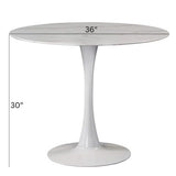 Leo Faux Marble Dining Table Tulip Base