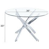 Star Glass Round Dining Table