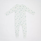 Whale Print Premium Organic Cotton Play and Grow Rib Foot Zippy, Various Sizes