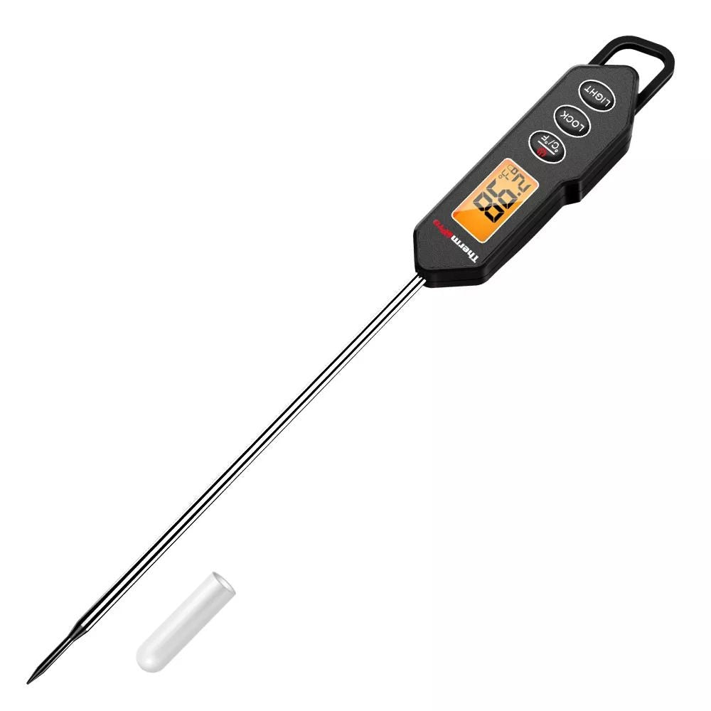 Digital Instant-Read Food & Meat Thermometer with Built-in Magnet & Hook, Black