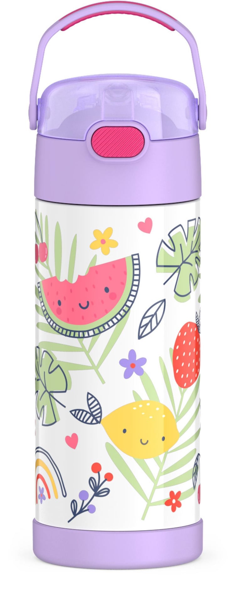 Rainbow Fruit Stainless Steel Insulated Water Bottle, 14-oz Z5849