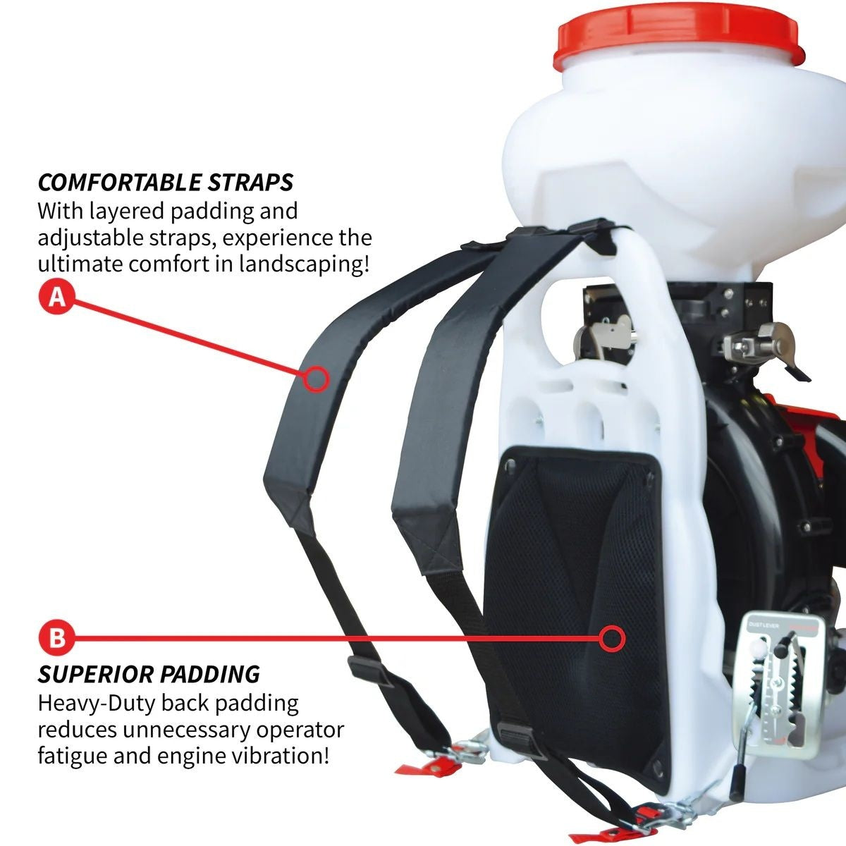 4-Gallon Backpack Motorized Fertilizer/Ice Melter Spreader