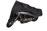 Premium Polyester Motorcycle Cover, Black, Medium
