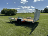 83-in x 14-ft Utility Trailer with Gate & Side ATV Ramps, Galvanized