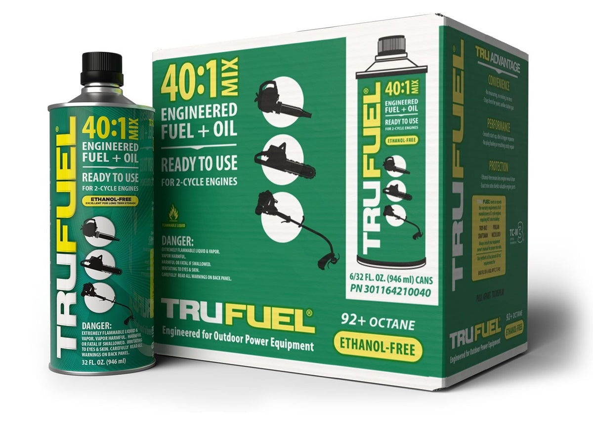 40:1 Pre-Mixed Gas & Oil for 2-Cycle Engines, 946 ml