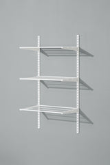 type A Double Track S-32 Wall Upright Shelf Bracket, White, 17-in