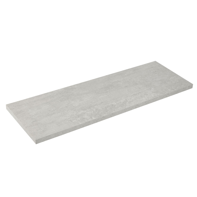 Floating Wall Shelf Board, Grey Concrete, 8 x 35-in O9102