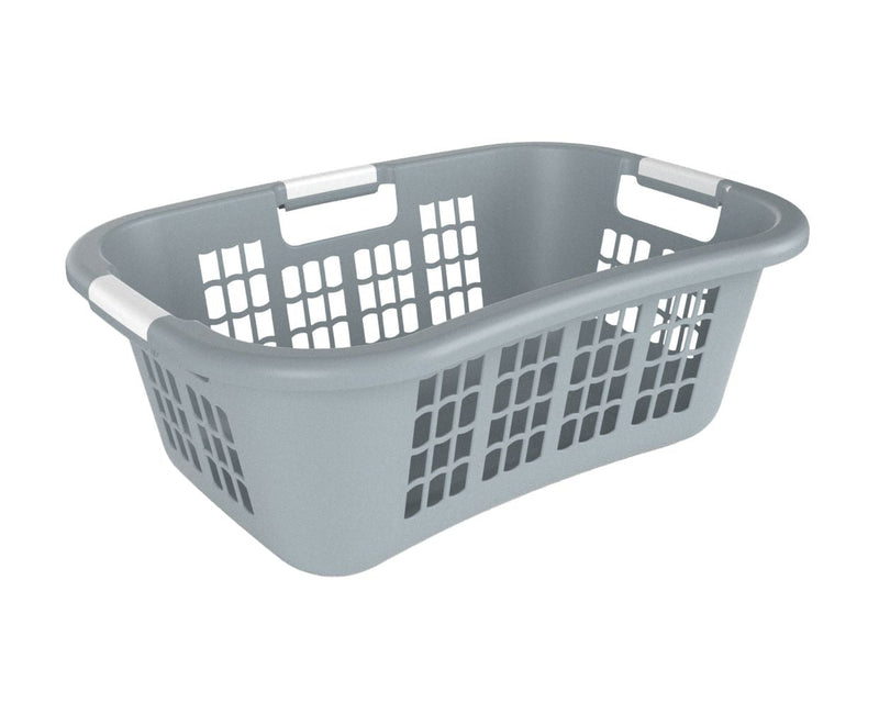 Hip Hugger Laundry Basket, 25.7 x 17.7 x 9.3-in, Grey B5