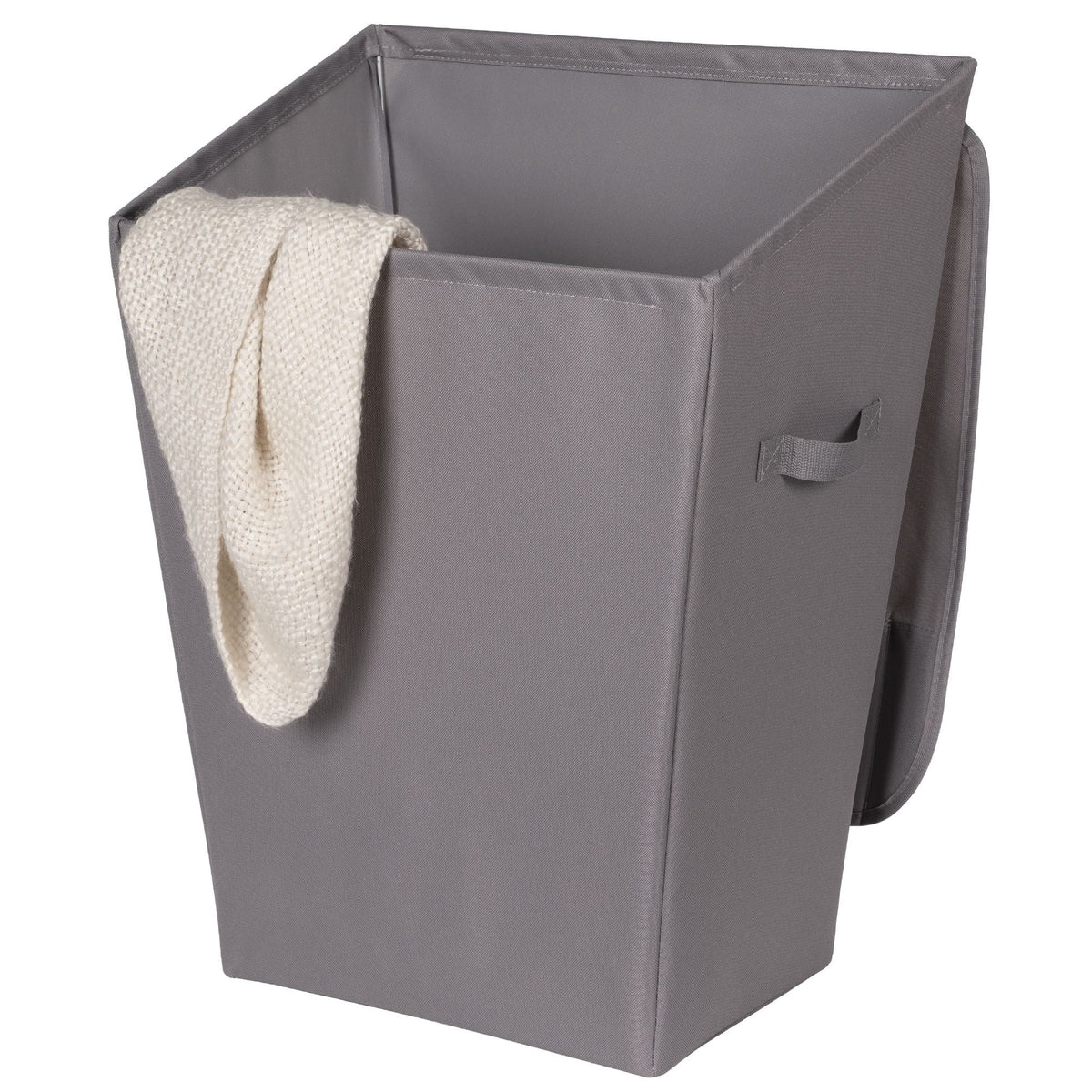 type A Laundry Hamper with Lid, 19.3 W x 12 D x 24-in H, Grey