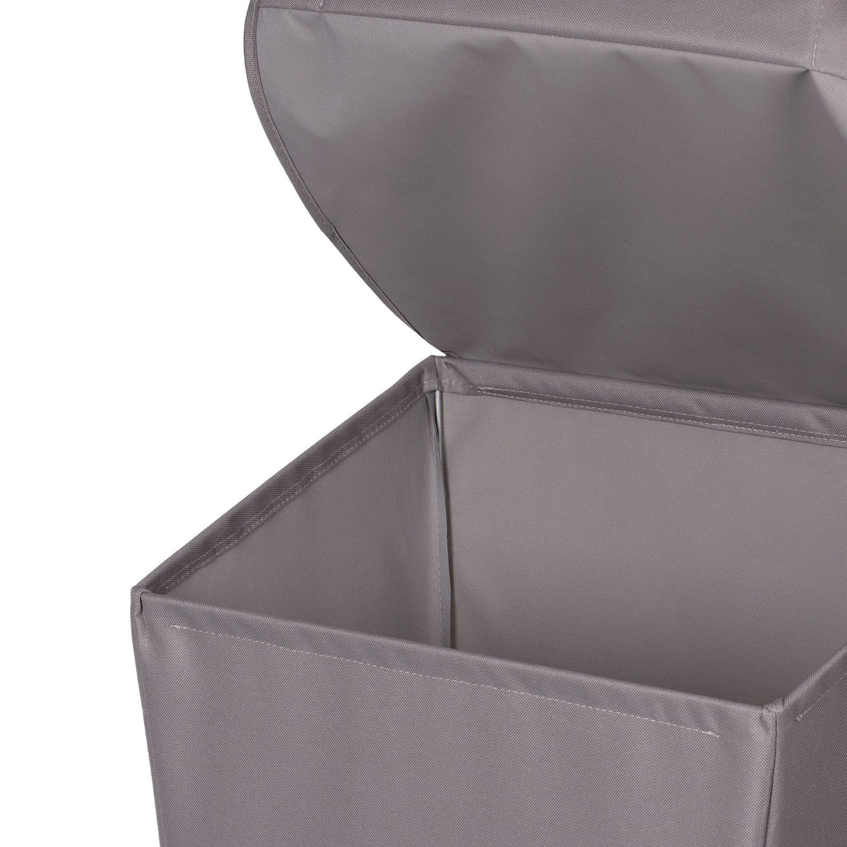 type A Laundry Hamper with Lid, 19.3 W x 12 D x 24-in H, Grey