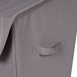 type A Laundry Hamper with Lid, 19.3 W x 12 D x 24-in H, Grey
