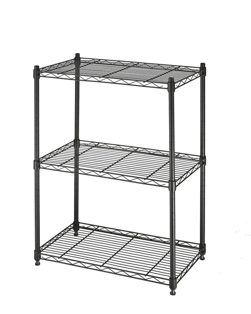 Metal 3-Tier Adjustable Wire Shelving Storage Unit, Black M3356