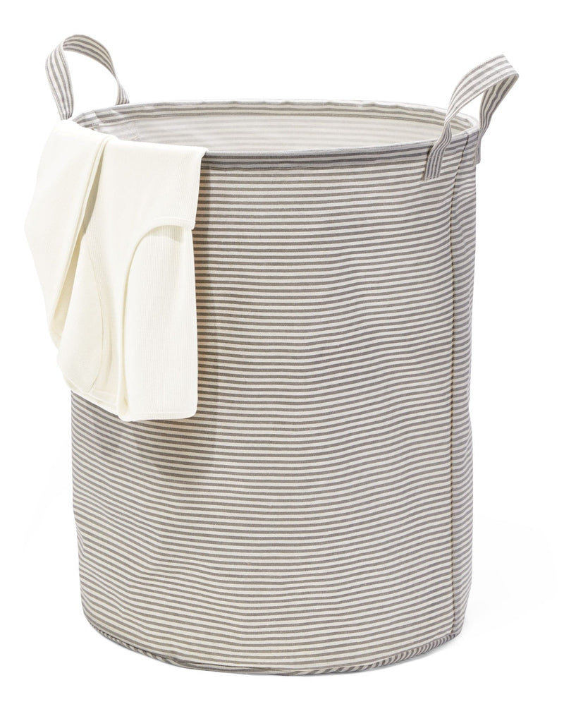 Prima Round Collapsible Laundry Hamper, 80-L, Striped S3695
