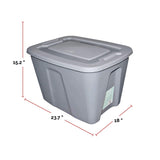 type A Restore Stackable Storage Box with Lid, 68-L, Grey