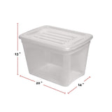type A Transparent Stackable Storage Box with Lid, 39-L