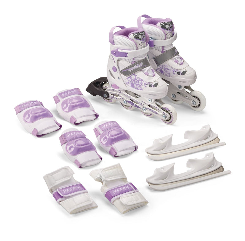 Switchers Ice/Inline Skates with Pad Set, Purple, Youth X3259