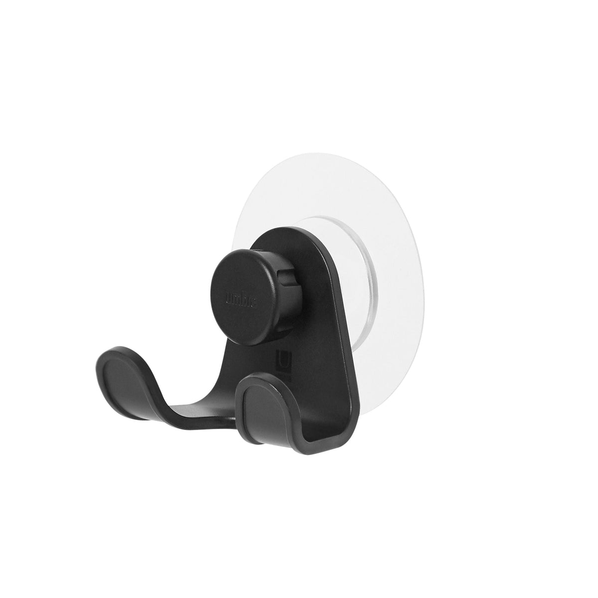 Flex Adhesive Rust-Resistant Double Shower Hook, Black