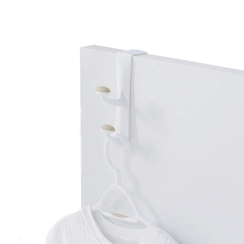 Plastic 2-Hook Over the Door Hook, White, 10-in W4566