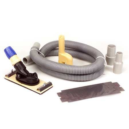 Dust-Free Sander Kit with 6-in Hose, /Vacuum Adaptors & Medium Grit Sandpaper