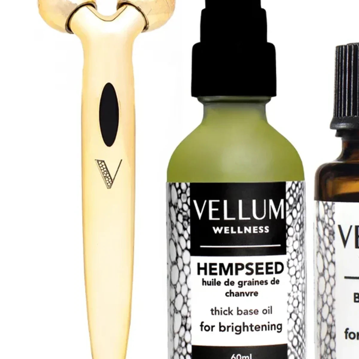 Vellum Wellness Mature Skin Kit with Essential Oils and Facial Roller