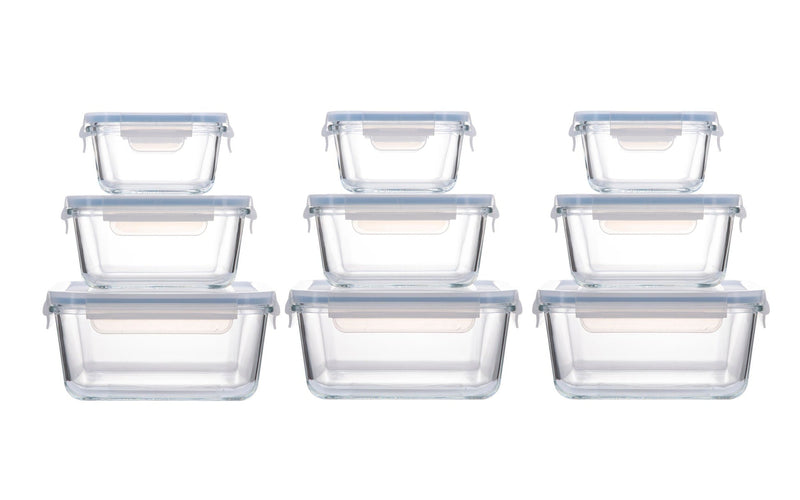 Square Glass Food Storage Container Set, 18-pc U5101