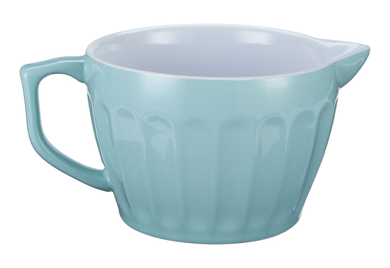White/Blue Ceramic Batter Bowl, 2.5-qt B3487