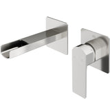 Atticus Brushed Nickel Wall Mount Bathroom Faucet