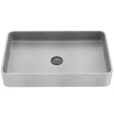Basilica Gothic 23x14-in Deep Grey Bathroom Sink/Basin with Rectangular Vessel