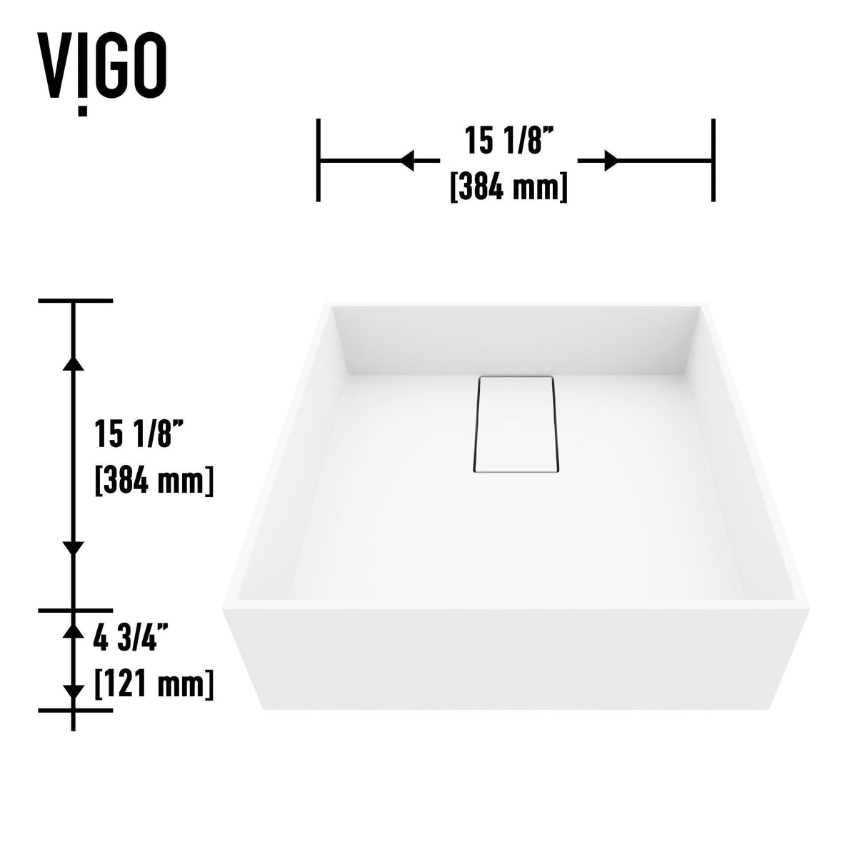 Bryant 15x15-in Deep White Bathroom Sink/Basin with Square Vessel